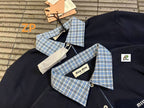 Miu Miu 25SS Checkered Logo Polo Shirt