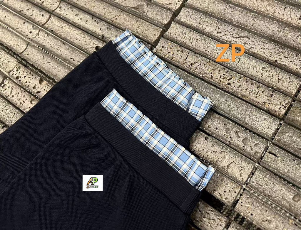 Miu Miu 25SS Checkered Logo Polo Shirt