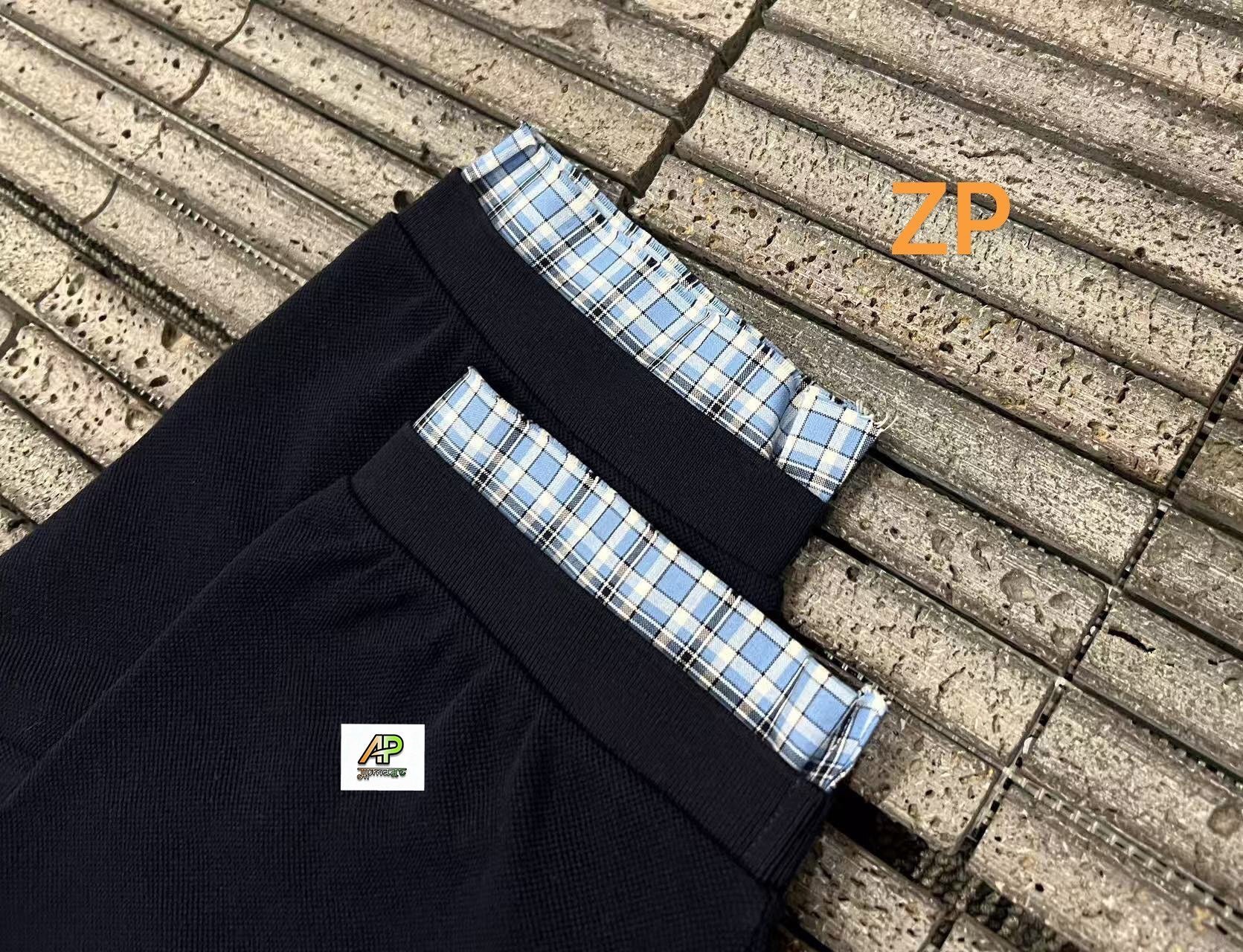 Miu Miu 25SS Checkered Logo Polo Shirt