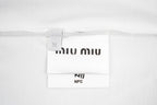 Miu Miu 25SS Classic Embroidered Logo Letter T-Shirt