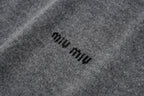 Miu Miu Cashmere Blend Logo Knit Top