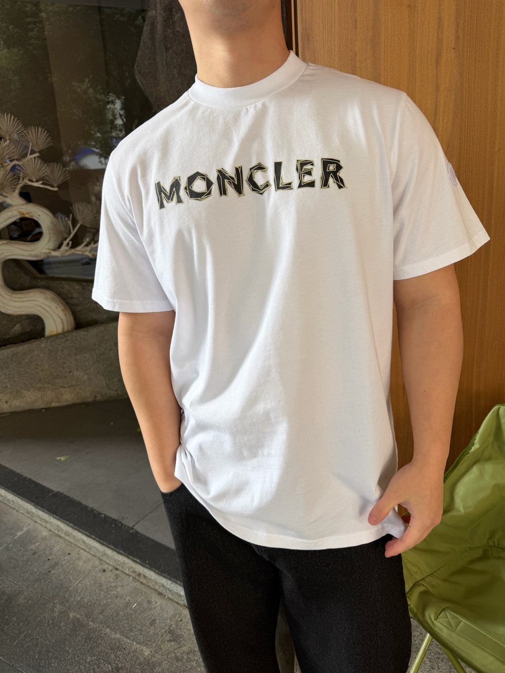 Moncler 26SS Crew Neck Logo Print Short-Sleeve T-Shirt