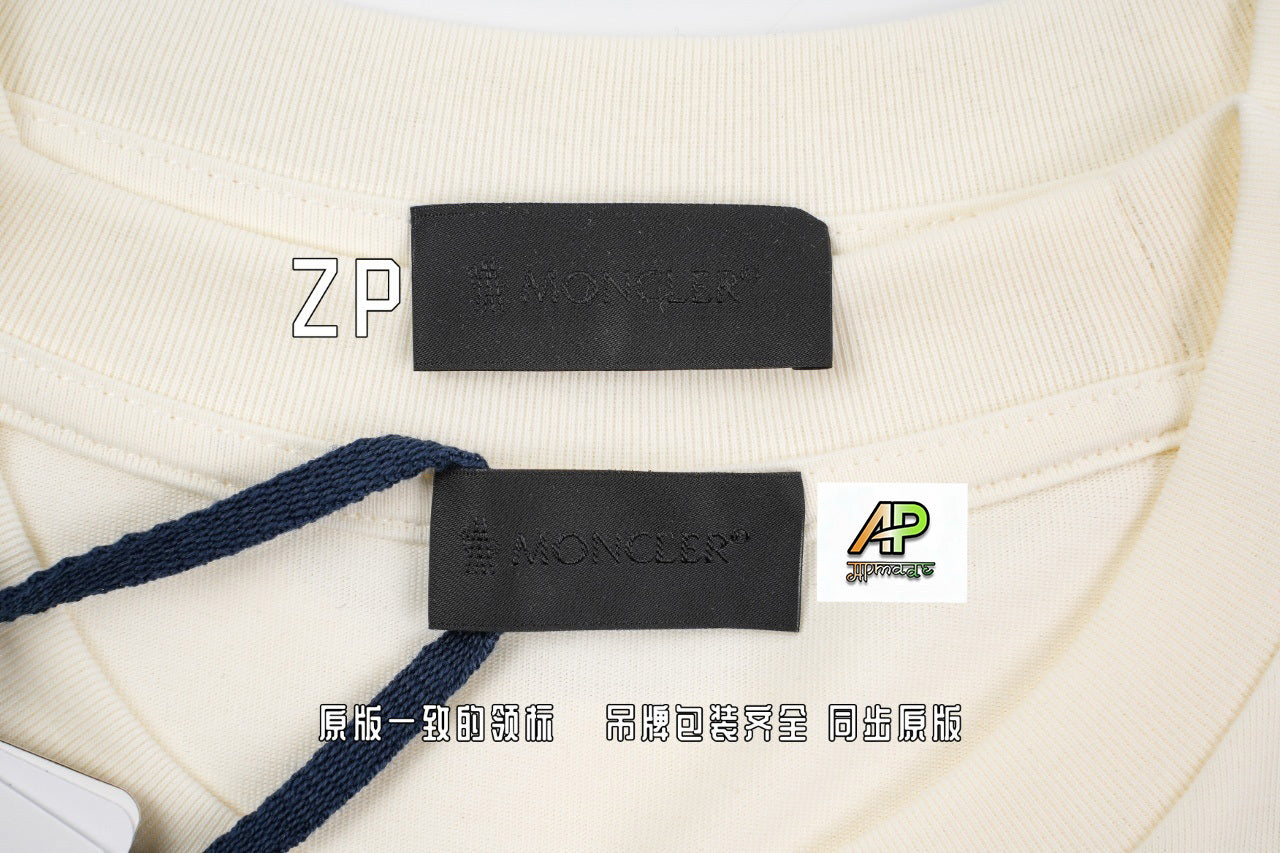 Moncler Long-Staple Cotton Signature Crew Neck T-Shirt