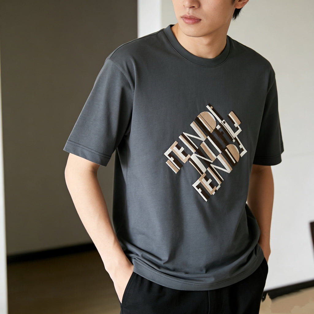 Fendi Embroidered Logo Short-Sleeve T-Shirt