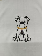 Fendi Cartoon Dog Appliqué Embroidered Short-Sleeve T-Shirt