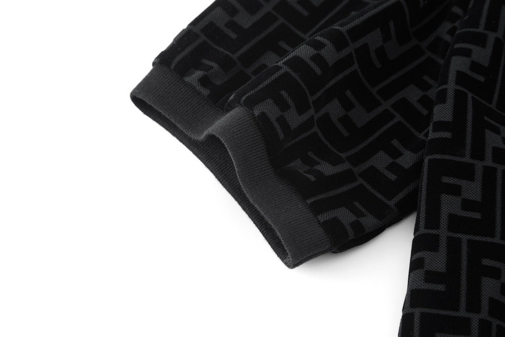 Fendi Mercerized Flocked Polo Shirt