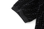 Fendi Mercerized Flocked Polo Shirt