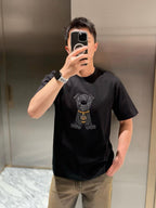 Fendi Puppy Appliqué Embroidered Short-Sleeve T-Shirt