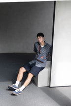 Fendi FF Monogram Denim Short-Sleeve Shirt