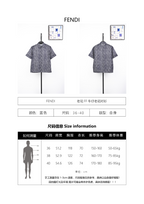 Fendi FF Monogram Denim Short-Sleeve Shirt