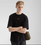 Fendi Gold Foil Logo Crew Neck Short-Sleeve T-Shirt