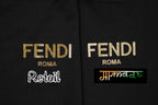 Fendi Gold Foil Logo Crew Neck Short-Sleeve T-Shirt