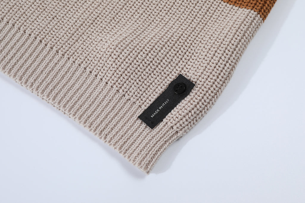 Fendi 25SS Mixed Knit Short-Sleeve Polo Shirt