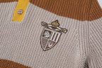 Fendi 25SS Mixed Knit Short-Sleeve Polo Shirt