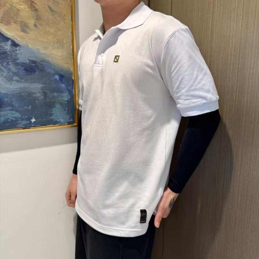 Fendi 25SS Double F Hardware Logo Polo Shirt