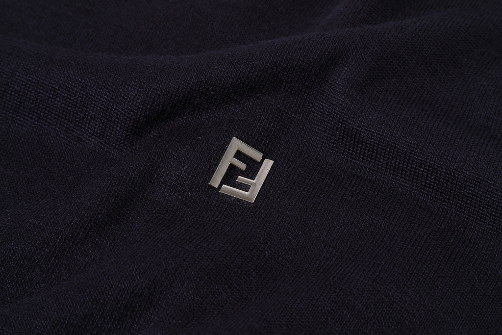 Fendi 25SS Double F Hardware Knit Short-Sleeve Sweater