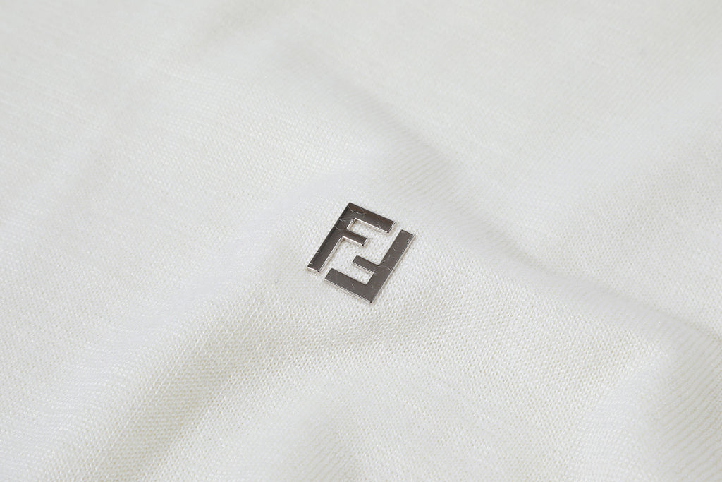 Fendi 25SS Double F Hardware Knit Short-Sleeve Sweater