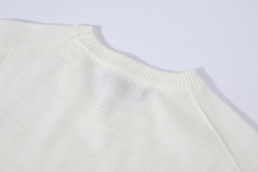Fendi 25SS Double F Hardware Knit Short-Sleeve Sweater