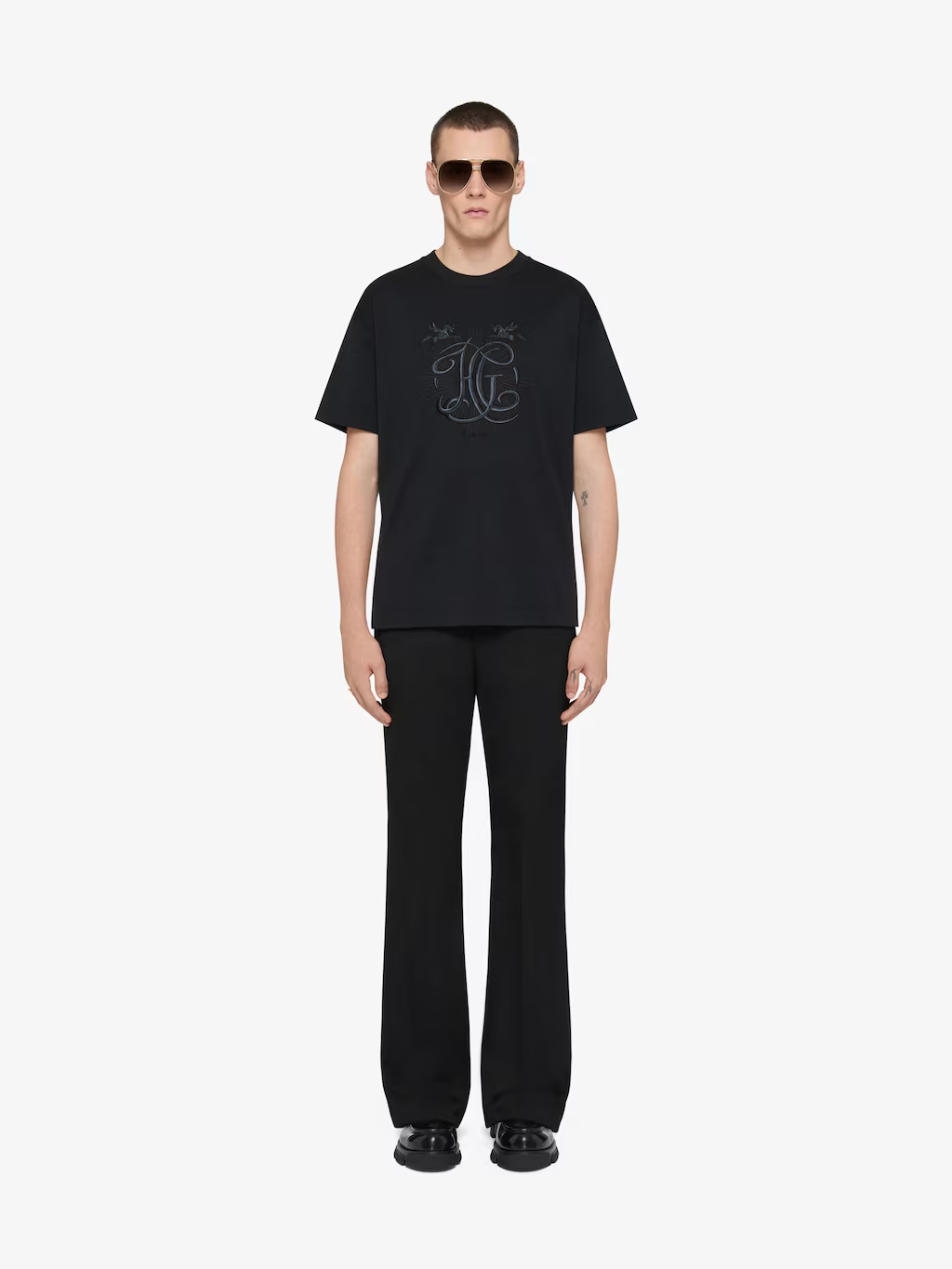 Givenchy Unicorn Embroidered Loose-Fit Short-Sleeve T-Shirt