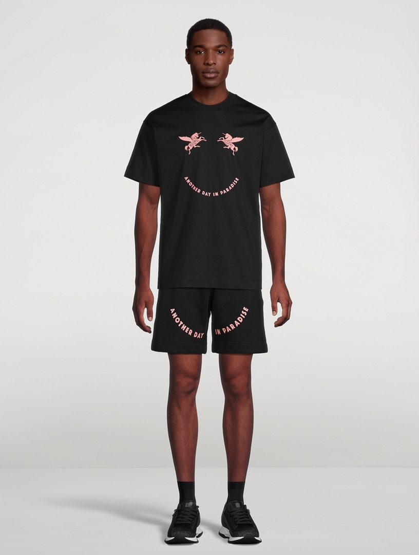 Givenchy Unicorn Letter Smiley Embroidered T-Shirt