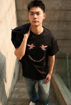 Givenchy Unicorn Letter Smiley Embroidered T-Shirt