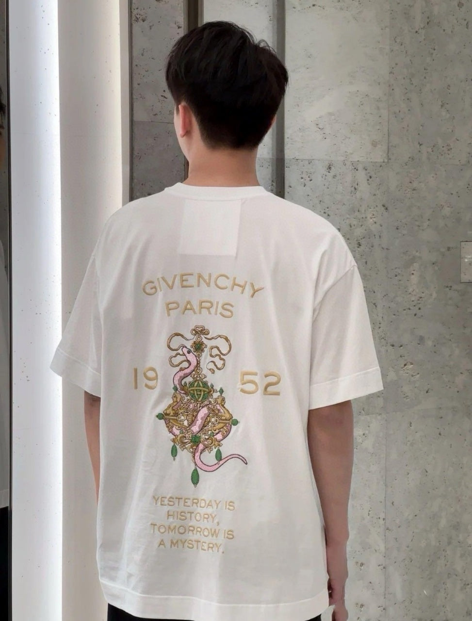 Givenchy Initial Logo and Snake Chandelier Embroidered T-Shirt