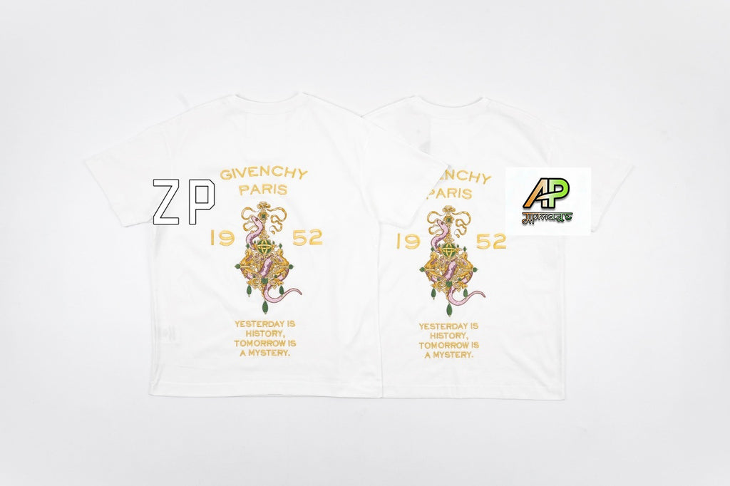 Givenchy Initial Logo and Snake Chandelier Embroidered T-Shirt