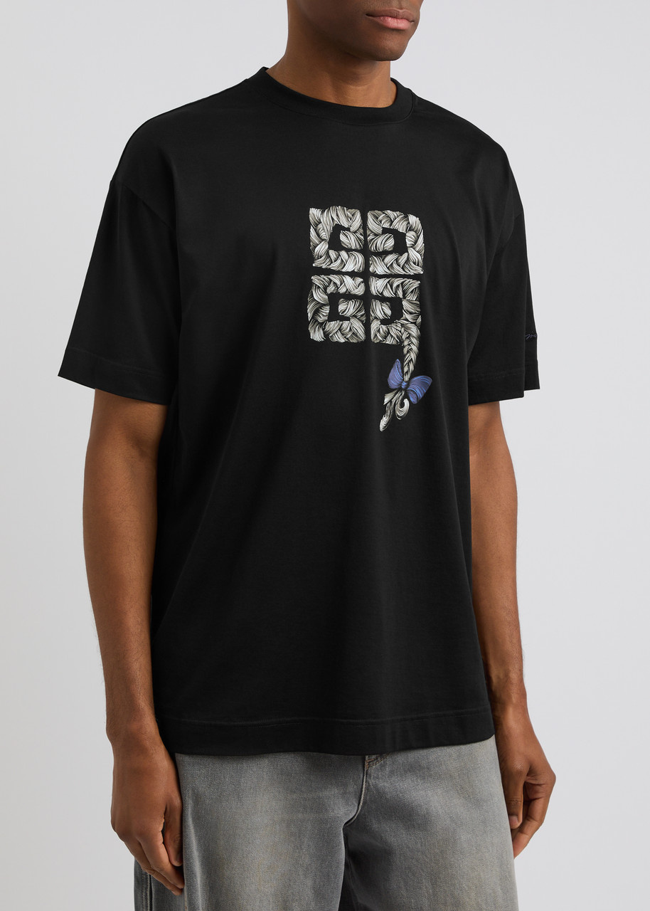 Givenchy 4G Braided Letter Embroidered T-Shirt