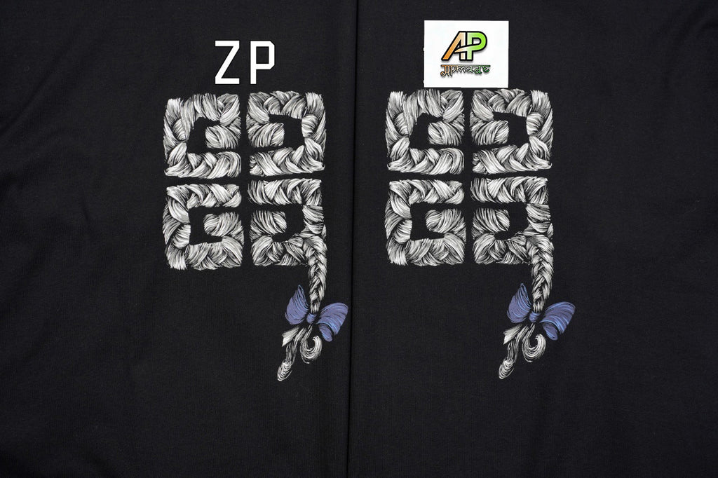 Givenchy 4G Braided Letter Embroidered T-Shirt