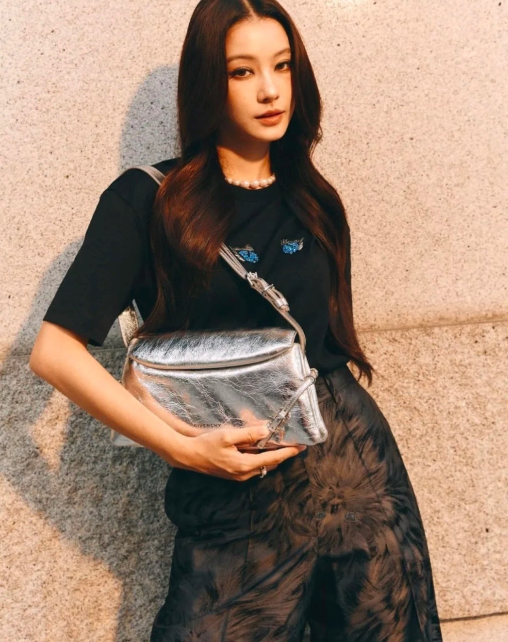 Givenchy Gemstone Cat Eye Embroidered T-Shirt