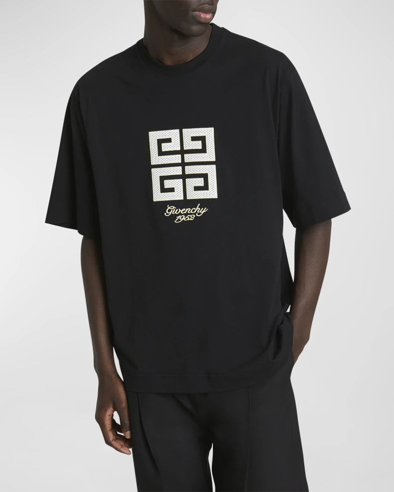 Givenchy 4G Mesh Patch Embroidered T-Shirt