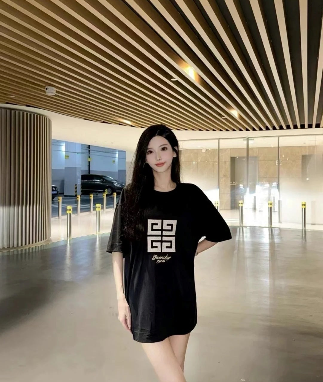 Givenchy 4G Mesh Patch Embroidered T-Shirt