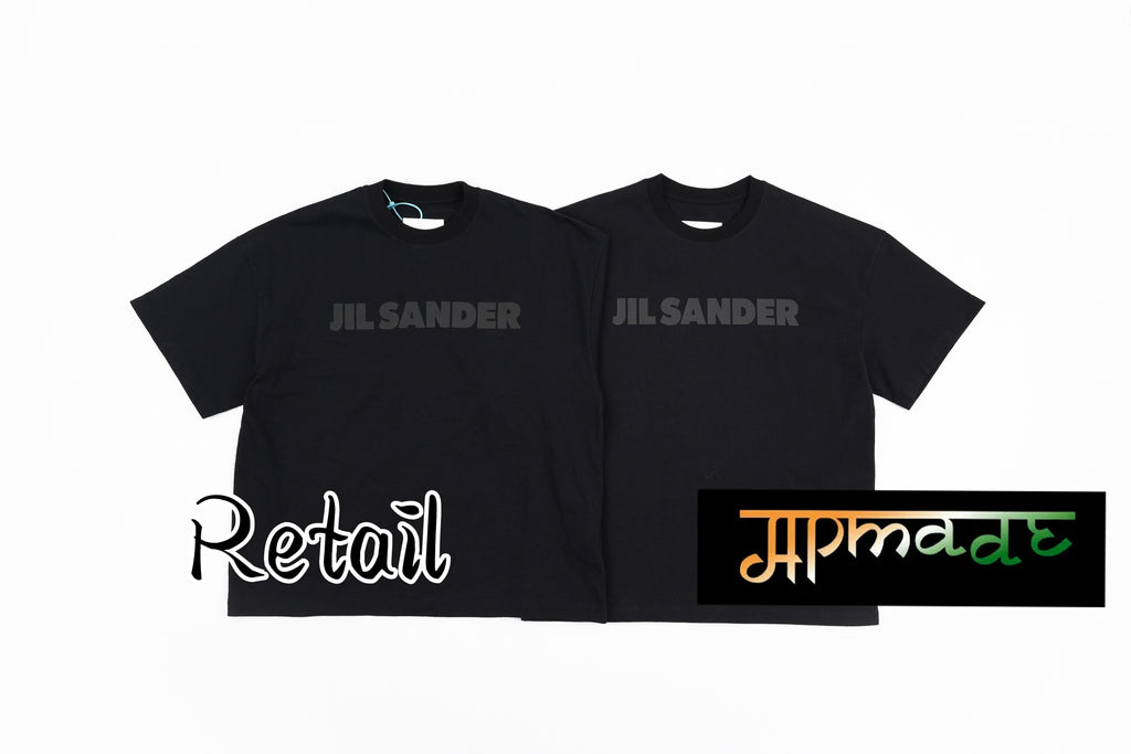 Jil Sander Oversized Logo Print Heavy Cotton Short-Sleeve T-Shirt