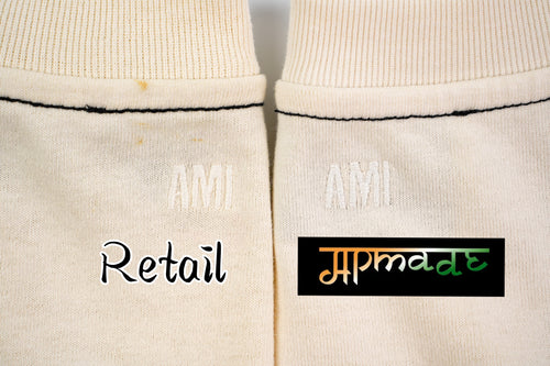 Ami Paris Fine Embroidered Graphic T-Shirt