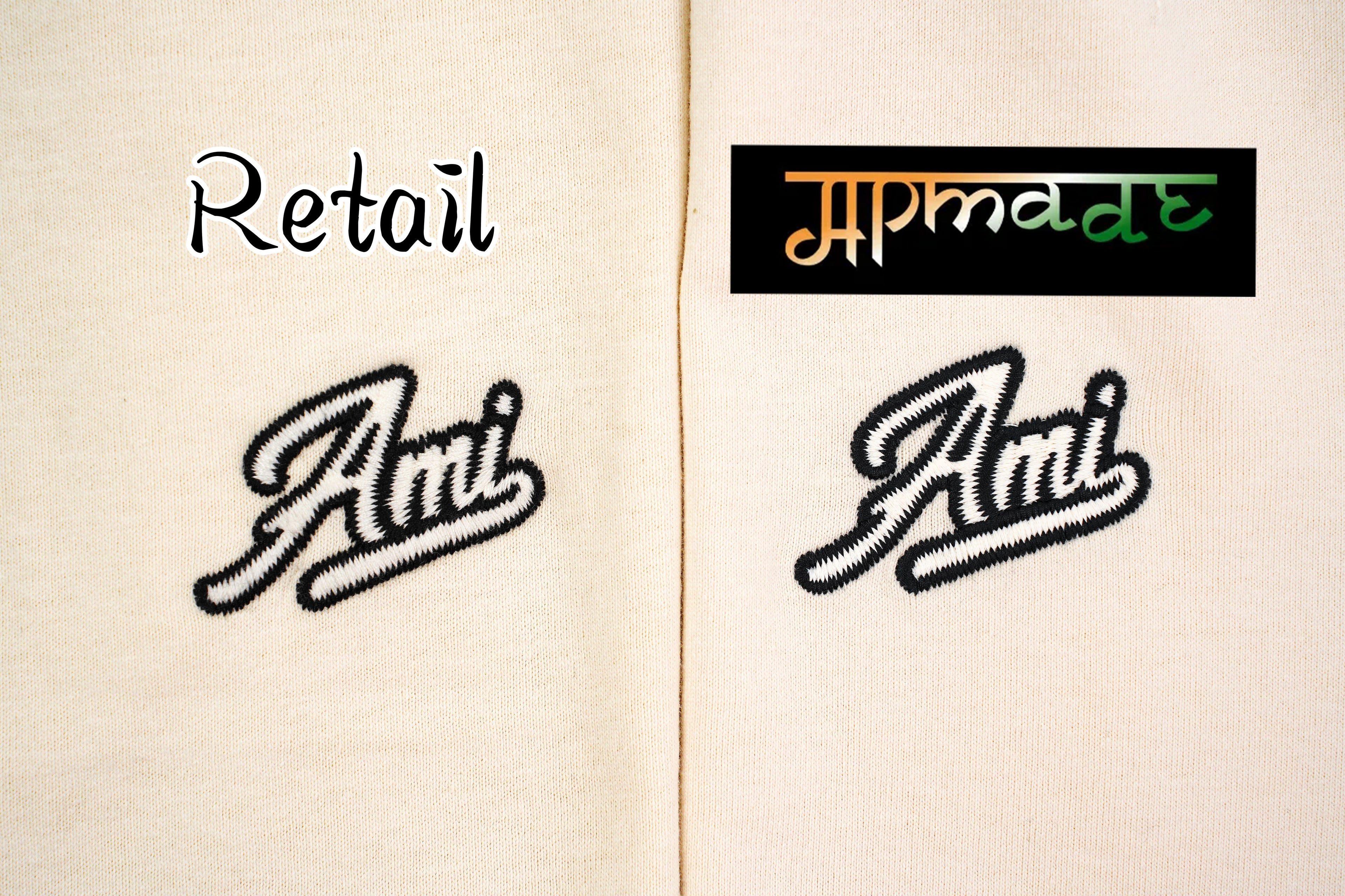Ami Paris Fine Embroidered Graphic T-Shirt