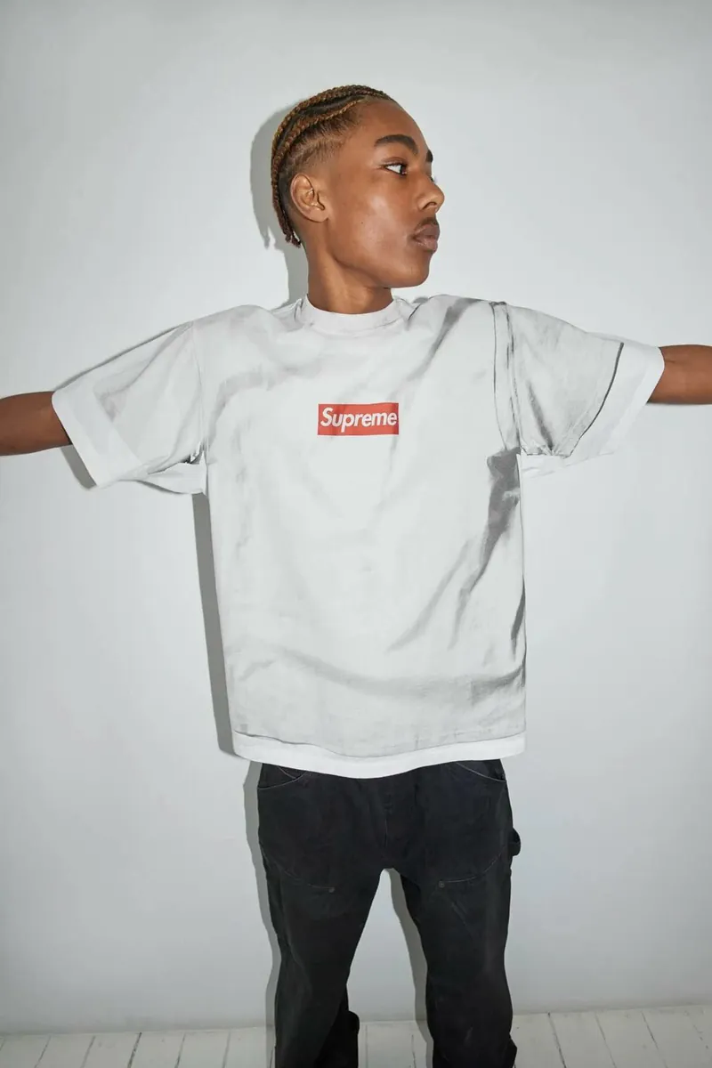 Supreme x Maison Margiela Collaboration Box Short Sleeves Printed T-Shirt
