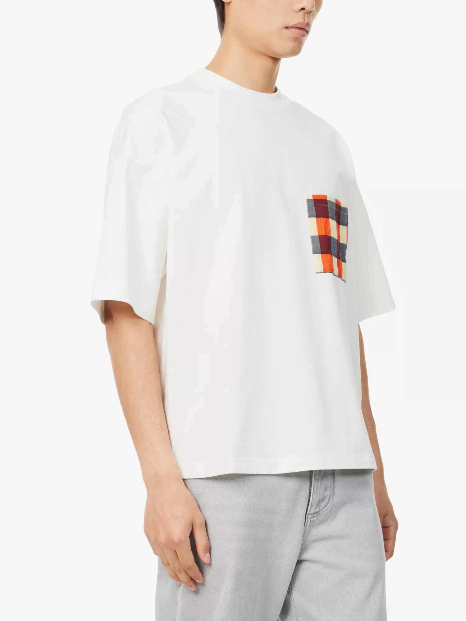 Bottega Veneta Plaid Pocket Short Sleeves T-Shirt