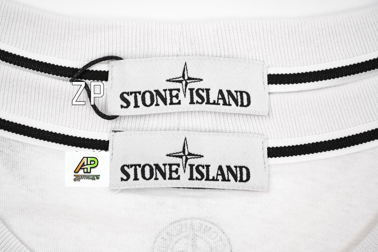 Stone Island Layered Water-Based Printed Short Sleeves T-Shirt