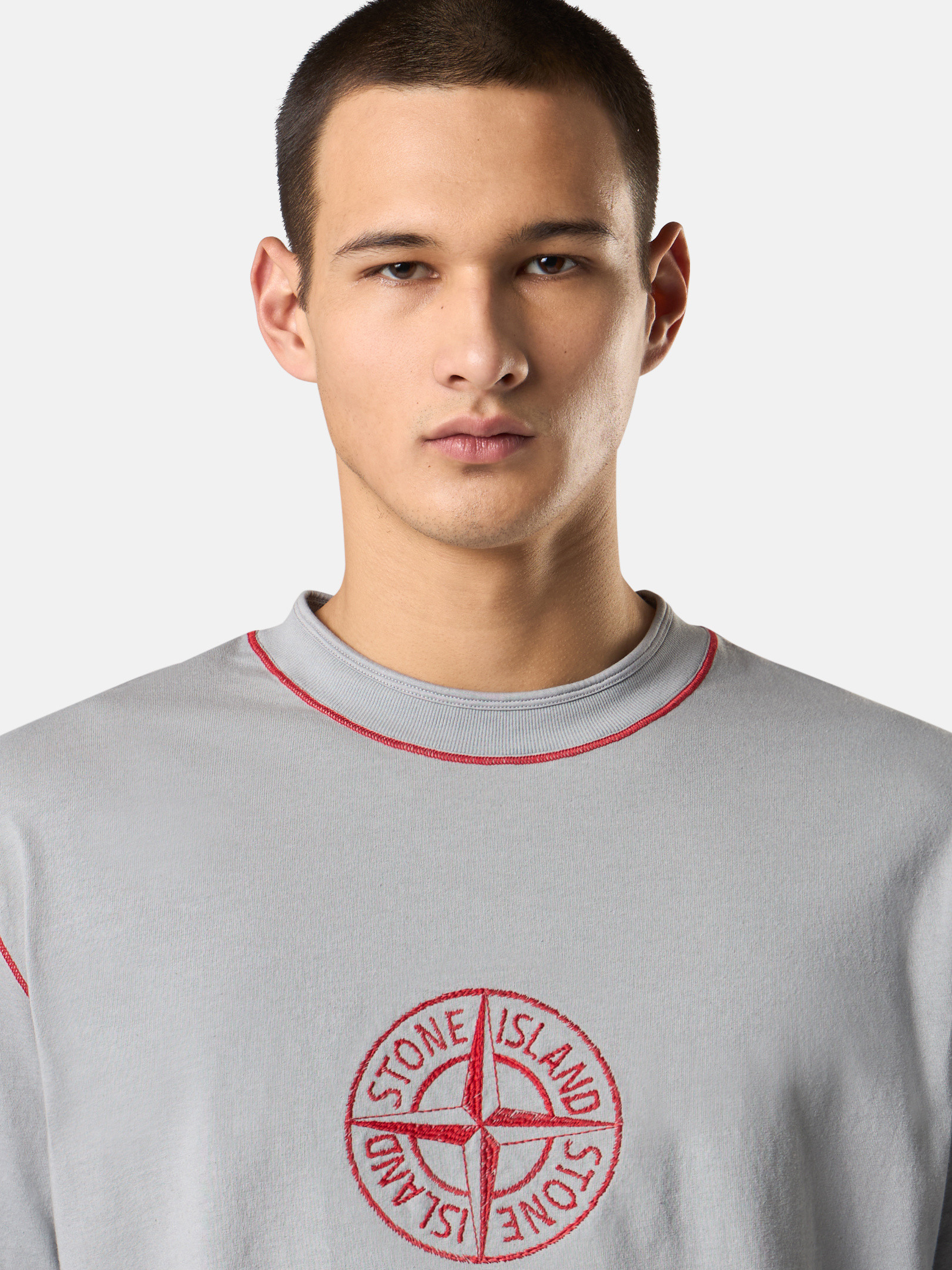 Stone Island Irregular Embroidery Oversized Short Sleeves T-Shirt