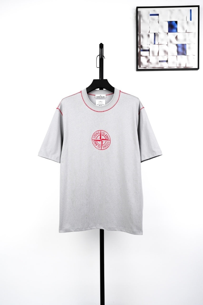 Stone Island Irregular Embroidery Oversized Short Sleeves T-Shirt