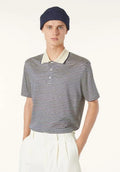 Loro Piana Striped Linen Jacquard Polo Shirt