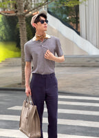 Loro Piana Striped Linen Jacquard Polo Shirt