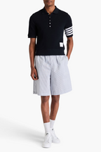 Thom Browne Water Ripple Staircase Fabric Short Sleeves Top