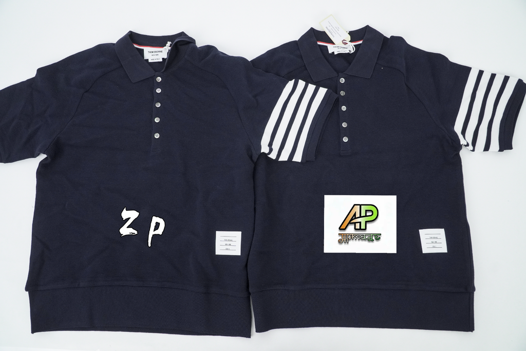 Thom Browne Water Ripple Staircase Fabric Short Sleeves Top