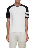 Thom Browne Water Ripple Staircase Fabric Short Sleeves Top