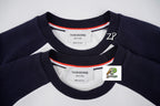 Thom Browne Water Ripple Staircase Fabric Short Sleeves Top