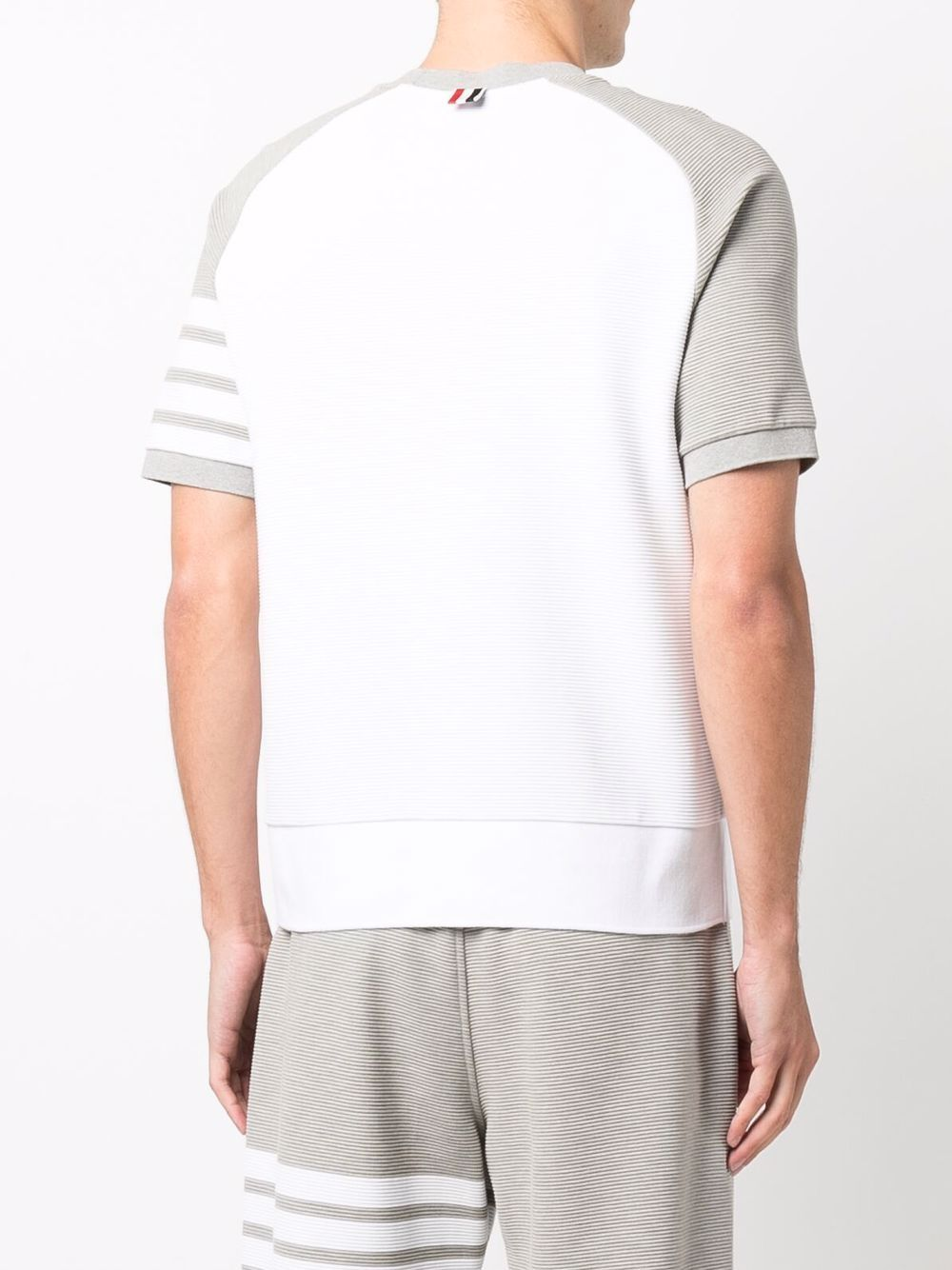Thom Browne Water Ripple Staircase Fabric Short Sleeves Top