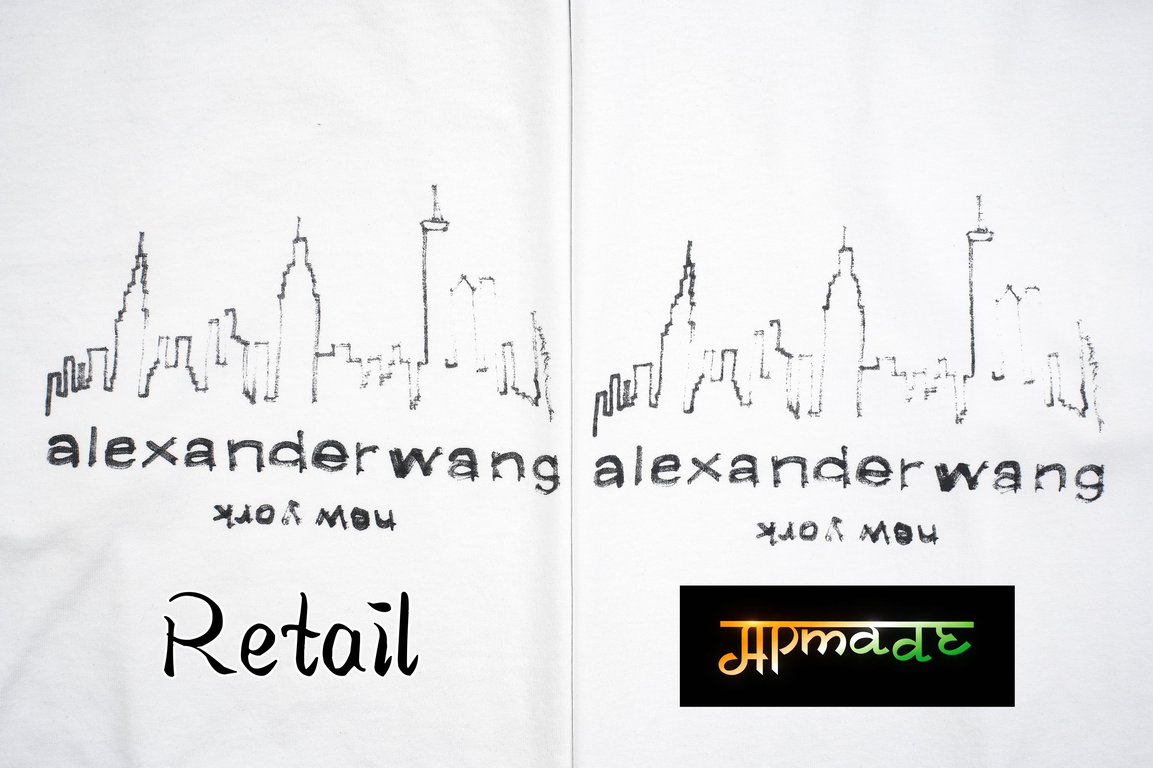 Alexander Wang Hand-Painted Architecture Short Sleeves T-Shirt