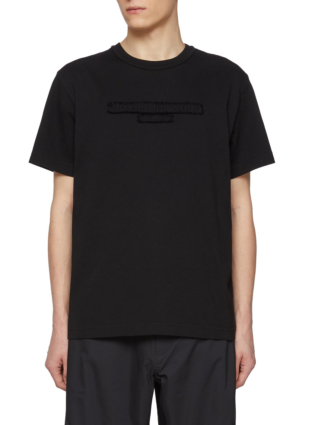 Alexander Wang Washed Brushed Embossed Short Sleeves T-Shirt