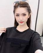 Alexander Wang Washed Brushed Embossed Short Sleeves T-Shirt